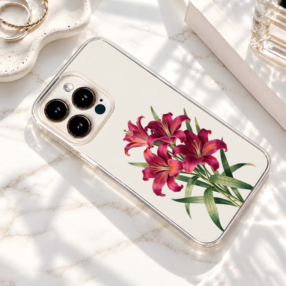 Pink Lily Bouquet Clear Silicon Cover