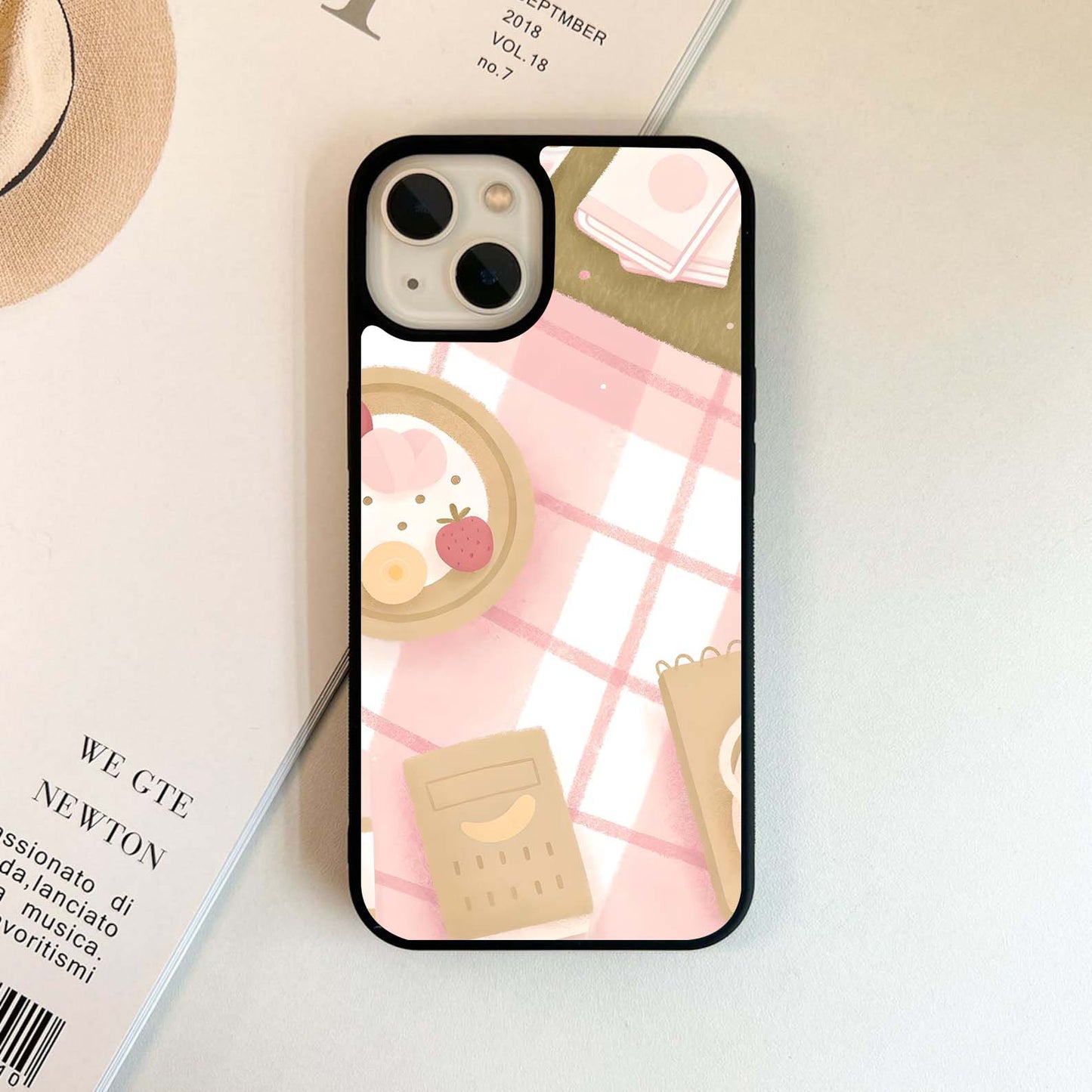 Pink Picnic Day Glass Case