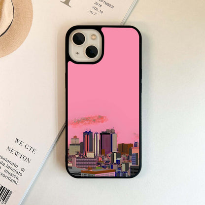 Pink Skyline Mood Glass Case