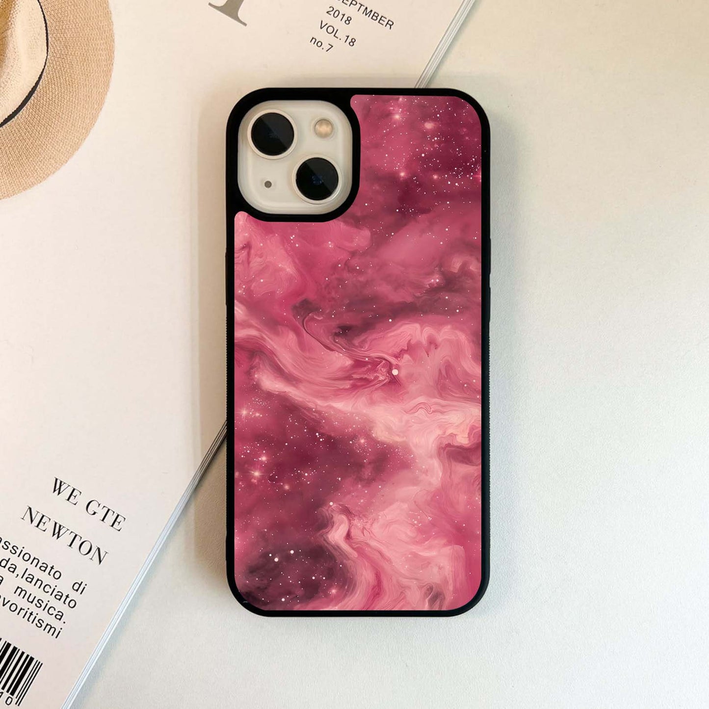 Pink Space Dust Glass Case