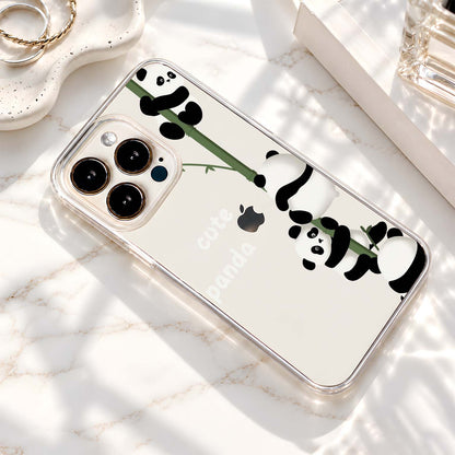 Playful Panda Climb Clear Silicon Cover