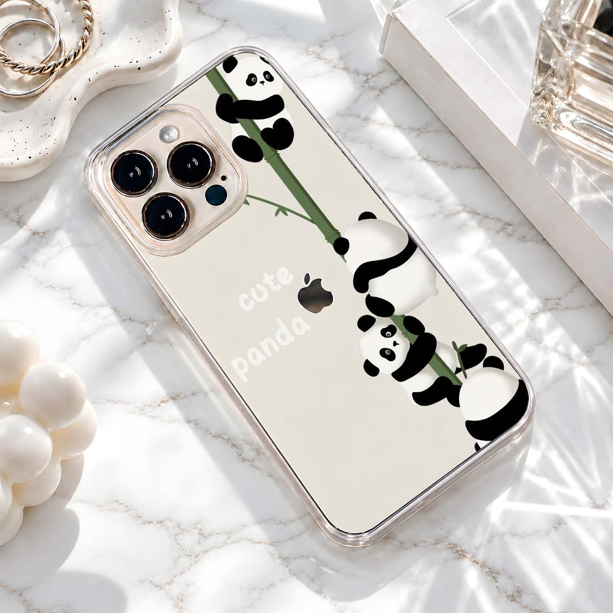 Playful Panda Climb Clear Silicon Cover