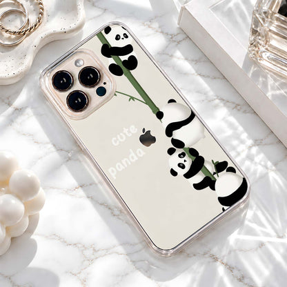 Playful Panda Climb Clear Silicon Cover