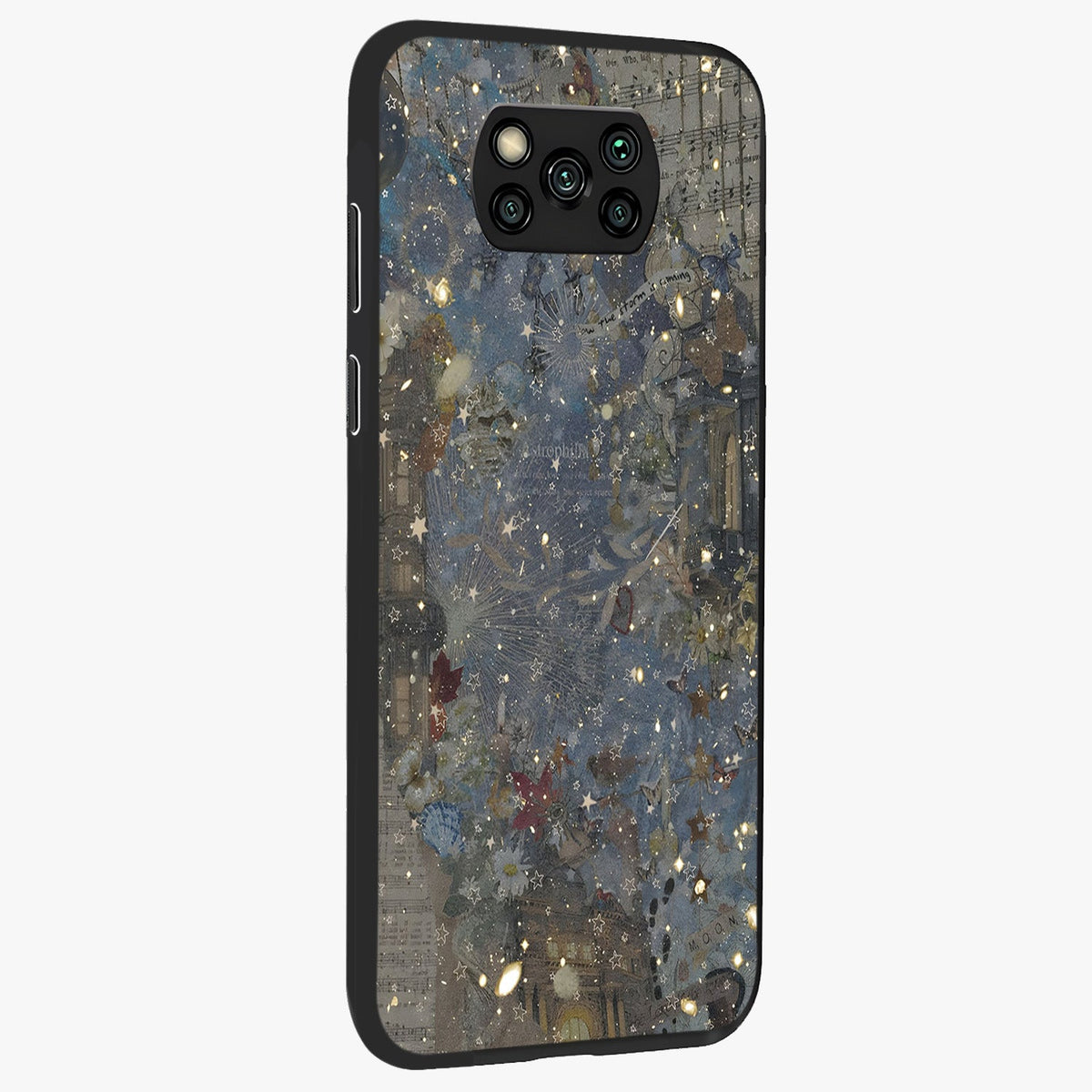 Aesthetic Astrolophia Glass Case upright view showcasing soft aesthetic theme with stylish modern look.