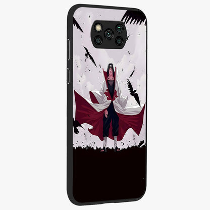 Crimson Crow Ascension Glass Case upright view showcasing dramatic crow artwork with bold gothic theme.