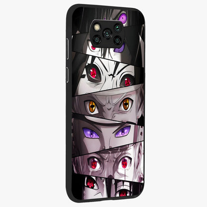 Eyes of Destiny Glass Case upright view showcasing symbolic eye artwork with dramatic artistic theme.