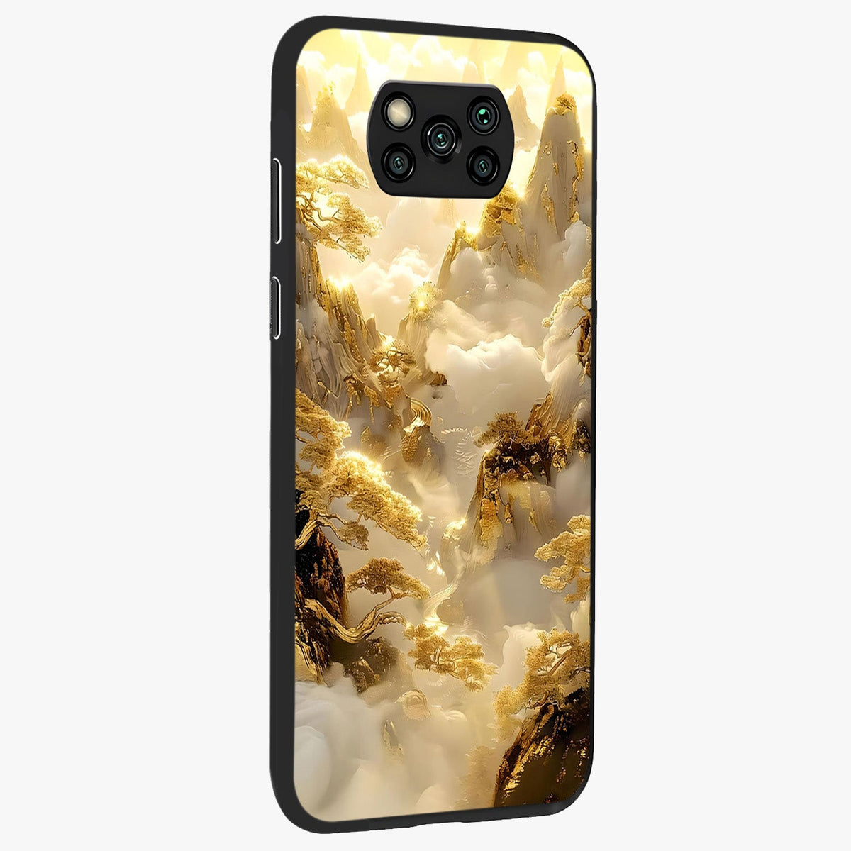 Gates Of Illumination Glass Case upright view showcasing glowing gateway artwork with mystical celestial theme.
