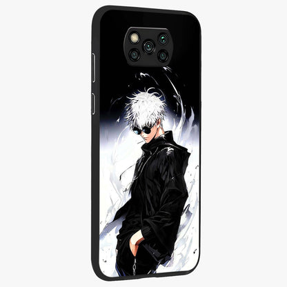 Limitless Shadow King Glass Case upright view showcasing bold shadow warrior artwork with epic fantasy theme.