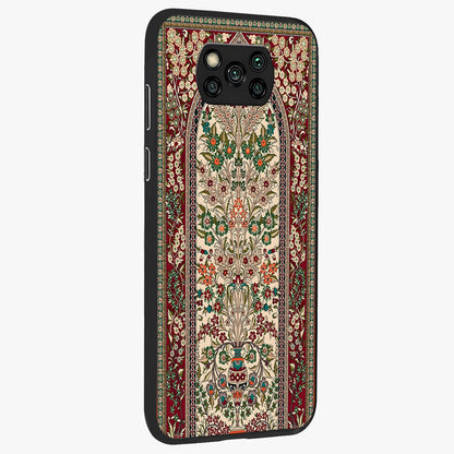 Persian Inspired Glass Case upright view showcasing decorative Persian artwork with rich heritage theme.