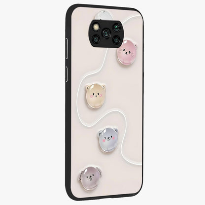 Puffy Face Parade Glass Case upright view showcasing adorable character artwork with cheerful animated theme.