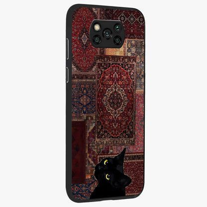 Regal Magic Cat Apple Glass Case upright view showcasing charming cat artwork with playful magical theme.