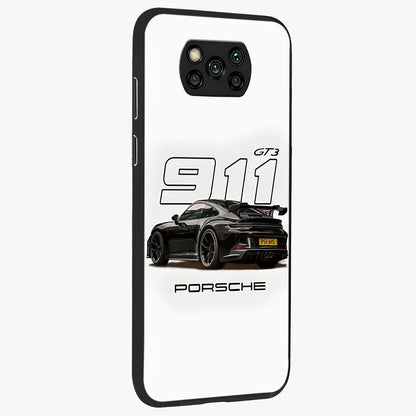Turbo Legacy Icon Glass Case upright view showcasing bold racing inspired artwork with classic car theme.