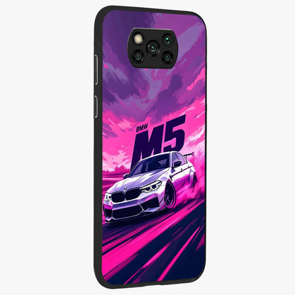 Velocity Drift Pulse Glass Case upright view showcasing powerful racing artwork with energetic motorsport theme.