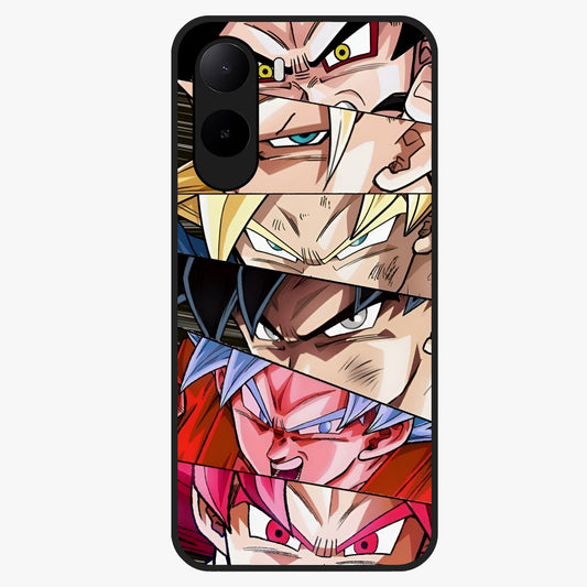 Anime Character Glass Case showing flat back view with vibrant anime artwork and glossy glass finish.