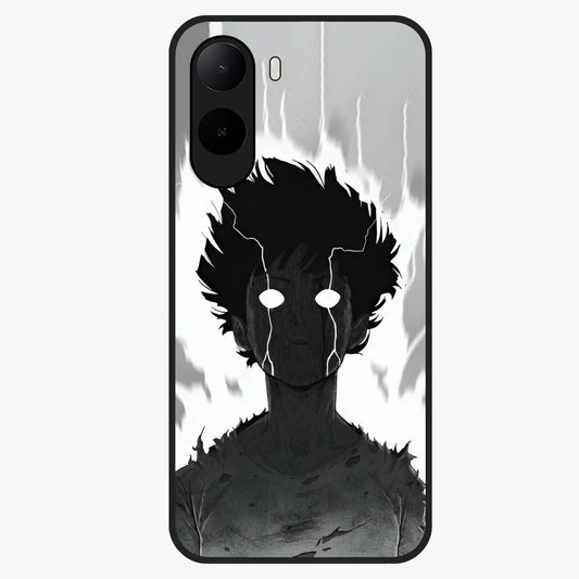 Awakened Inner Rage Glass Case showing flat back view with intense artistic artwork and glossy glass finish.