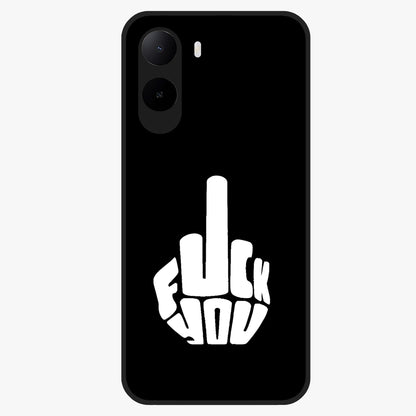 Rebel Mode On Glass Case showing flat back view with bold rebellious typography artwork and glossy glass finish.