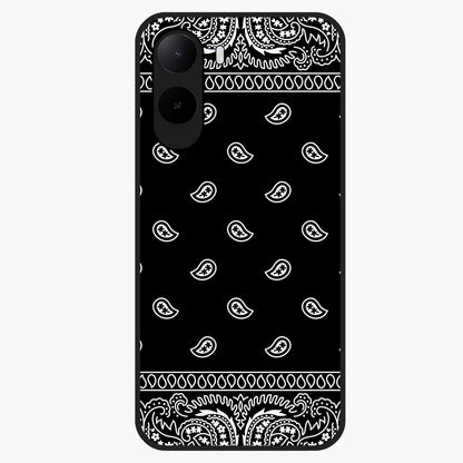 Retro Rebel Threads Glass Case showing flat back view with vintage street style artwork and glossy glass finish.