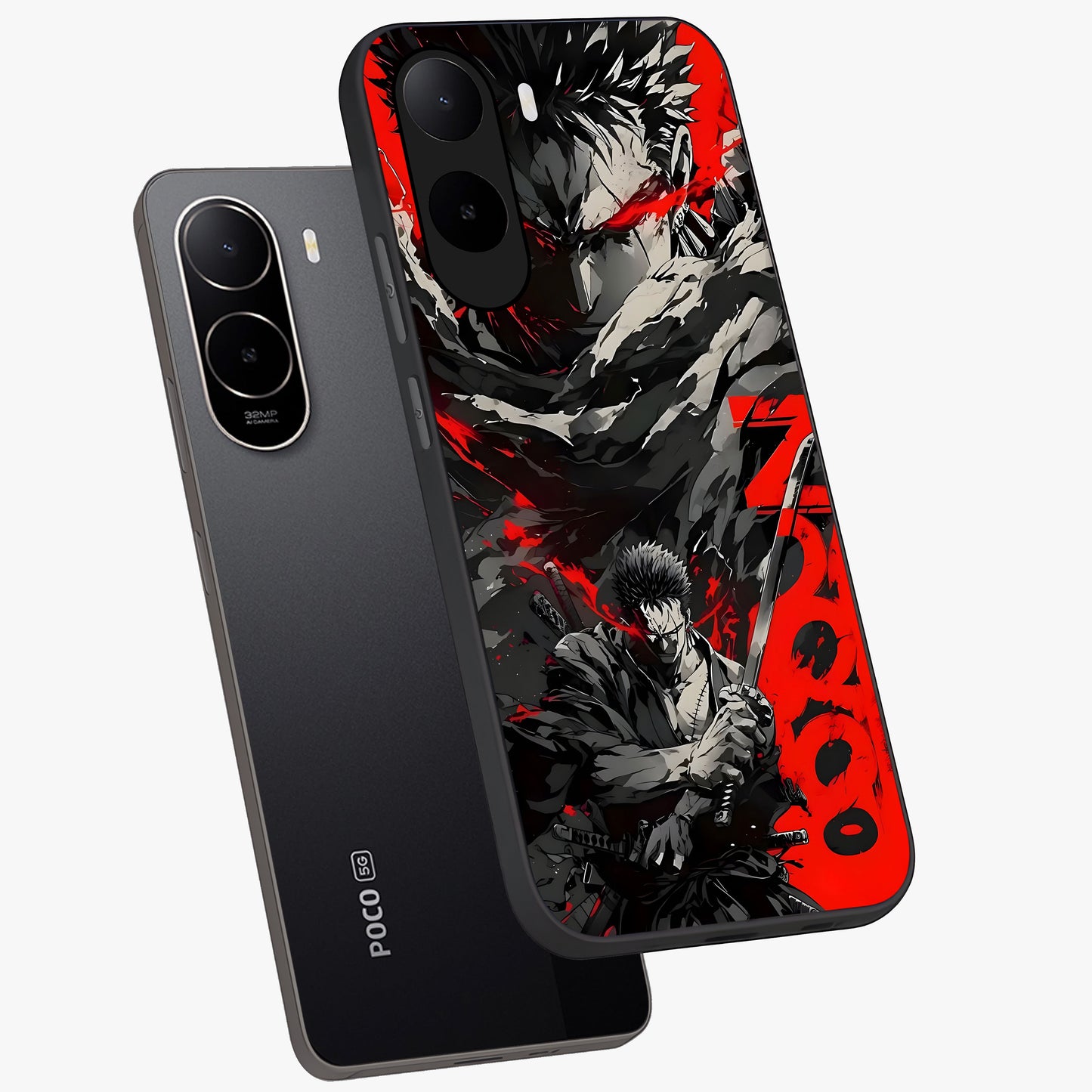 Demon Sword Resolve Glass Case displayed in angled mockup highlighting powerful demon sword illustration with dark fantasy aesthetic.