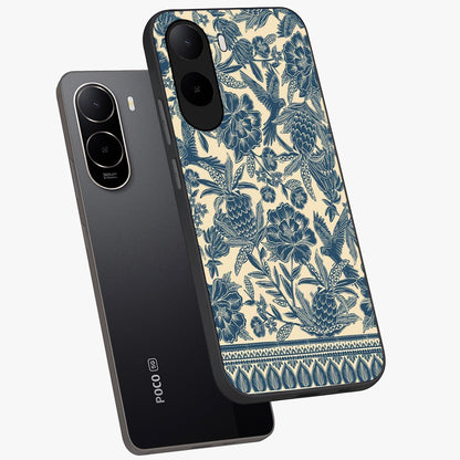 Heirloom Wild Bloom Glass Case displayed in angled mockup highlighting botanical bloom design with classic aesthetic style.