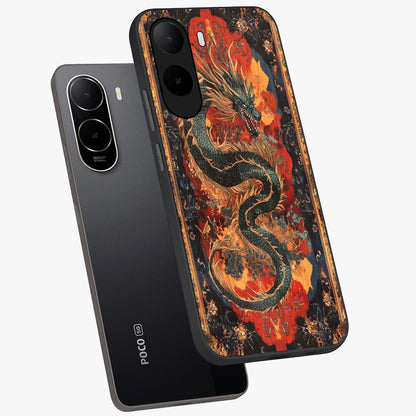 Inferno Dragon Soul Glass Case displayed in angled mockup highlighting powerful dragon illustration with inferno aesthetic.