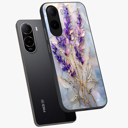 Lavender Dream Glow Glass Case displayed in angled mockup highlighting dreamy purple glow design with soft artistic style.