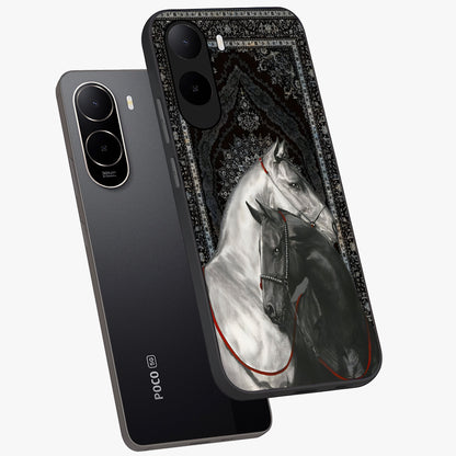 Majestic Ride Legacy Glass Case displayed in angled mockup highlighting sleek vehicle design with bold racing aesthetic.