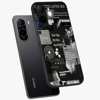 Midnight Love Echo Glass Case displayed in angled mockup highlighting elegant love inspired design with deep aesthetic style.