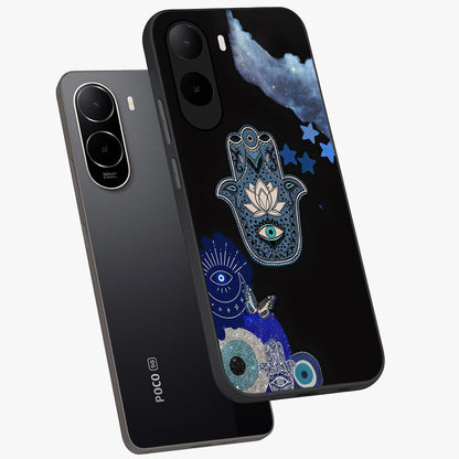 Mystic Hand Aura Glass Case displayed in angled mockup highlighting magical aura design with spiritual aesthetic style.