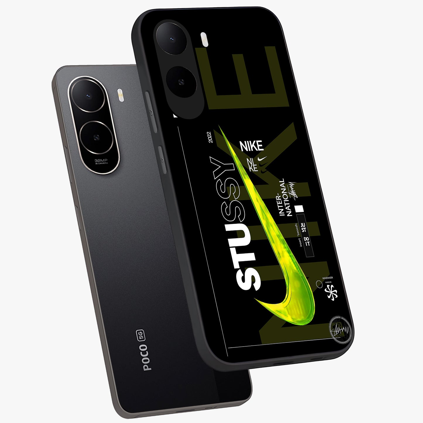 Neon Street Edition Glass Case displayed in angled mockup highlighting vibrant urban design with bold street aesthetic.