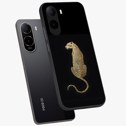Regal Leopard Glass Case displayed in angled mockup highlighting powerful animal illustration with stylish wild aesthetic.