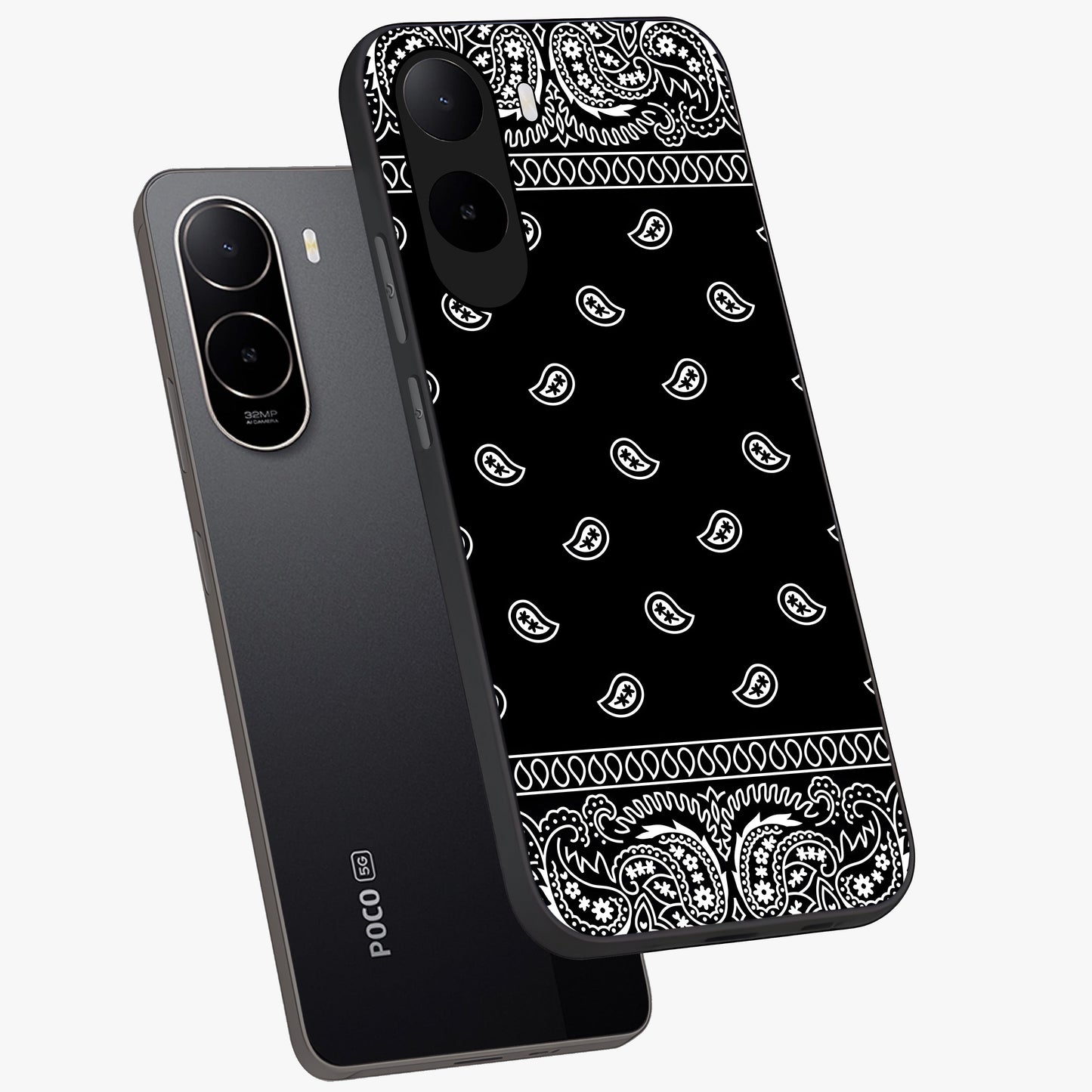 Retro Rebel Threads Glass Case displayed in angled mockup highlighting retro inspired graphic design with rebellious aesthetic.