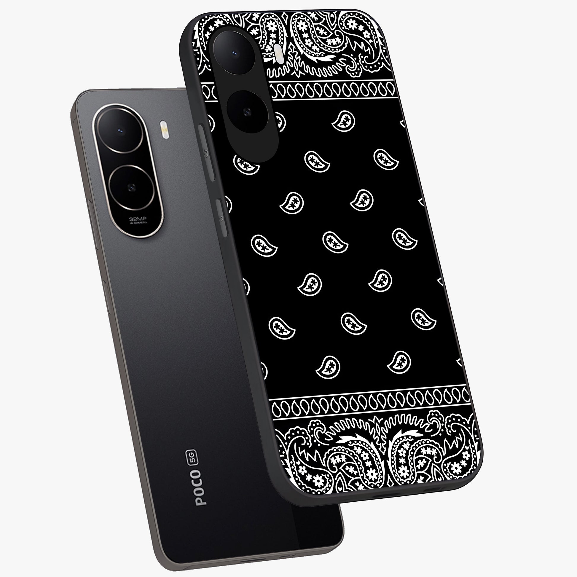 Retro Rebel Threads Glass Case displayed in angled mockup highlighting retro inspired graphic design with rebellious aesthetic.