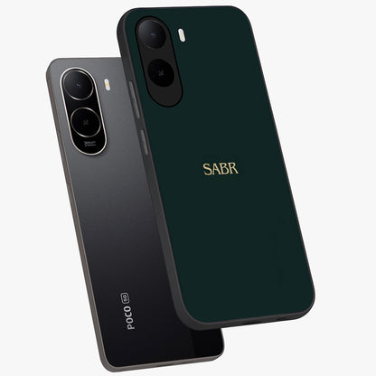 Sabr Minimal Patience Glass Case displayed in angled mockup highlighting simple inspirational design with clean aesthetic style.