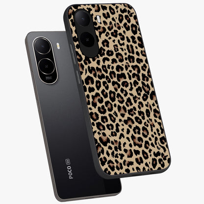 Savage Chic Pattern Glass Case displayed in angled mockup highlighting bold fashion inspired design with chic aesthetic.