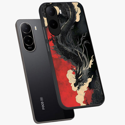 Shadow Dragon Fury Glass Case displayed in angled mockup highlighting powerful dragon illustration with dark fantasy aesthetic.