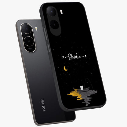 Silent Night Row Glass Case displayed in angled mockup highlighting peaceful evening design with dreamy night aesthetic.