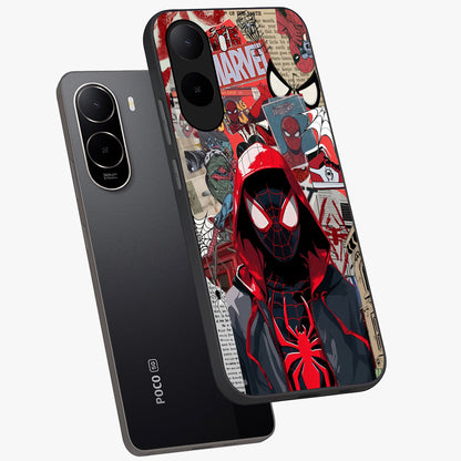 Spider Collage Street Glass Case displayed in angled mockup highlighting dynamic street style collage design with comic aesthetic.