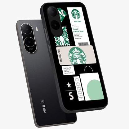 Starbucks Mocha Glass Case displayed in angled mockup highlighting stylish mocha themed design with cozy café aesthetic.