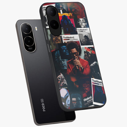 The Weeknd Glass Case displayed in angled mockup highlighting stylish pop culture inspired design with modern aesthetic.