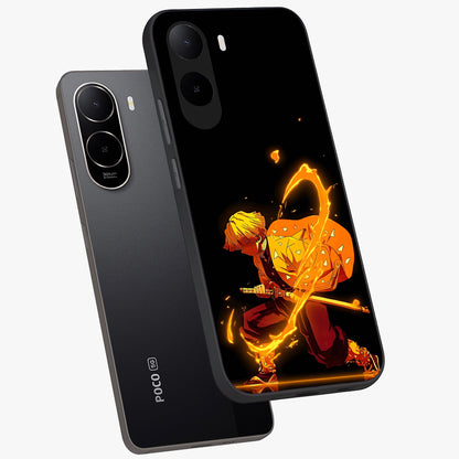 Thunder Flame Execution Glass Case displayed in angled mockup highlighting dramatic fire themed design with intense fantasy aesthetic.