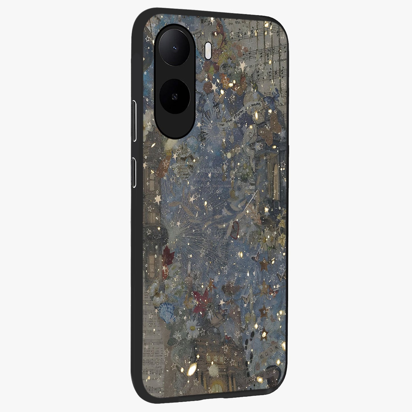 Aesthetic Astrolophia Glass Case upright view showcasing soft aesthetic theme with stylish modern look.