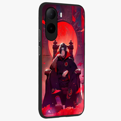 Blood Moon Sovereign Glass Case upright view showcasing powerful moon inspired artwork with cosmic aesthetic style.