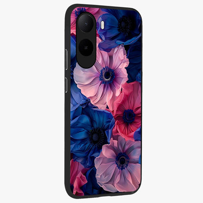 Flower Paper Art Pattern Glass Case upright view showcasing decorative paper floral artwork with creative craft style.
