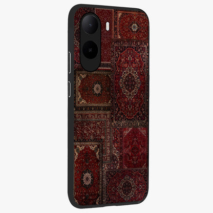 Persian Velvet Tale Glass Case upright view showcasing elegant Persian artwork with classic heritage theme.