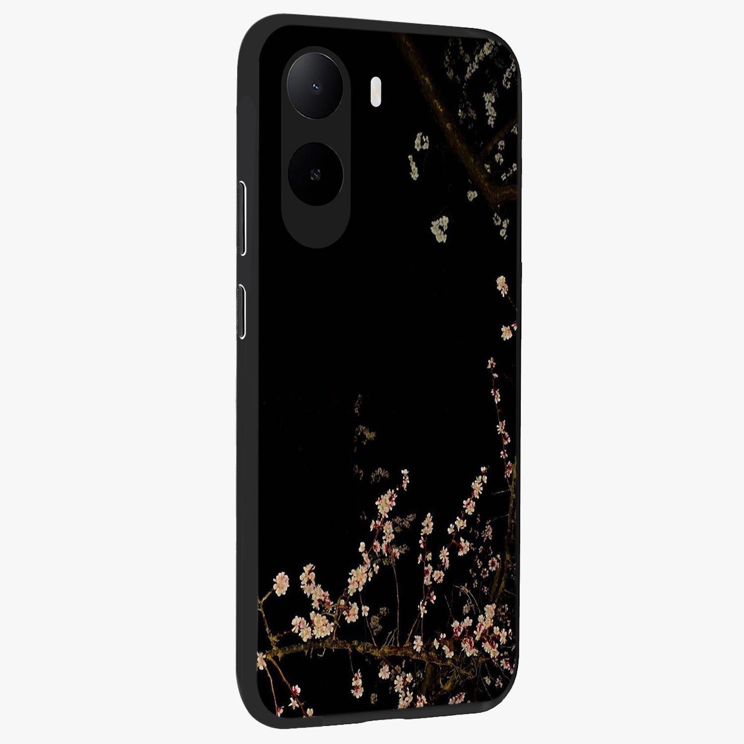 Petal Moon Light With Custom Name Glass Case upright view showcasing elegant floral moon artwork with personalized aesthetic.