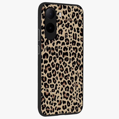 Savage Chic Pattern Glass Case upright view showcasing trendy decorative artwork with edgy fashion theme.