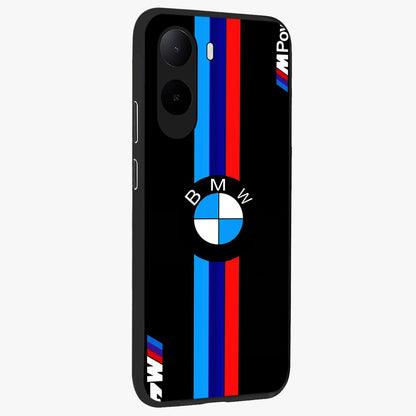 Turbo BMW Beast Glass Case upright view showcasing powerful car artwork with modern motorsport theme.