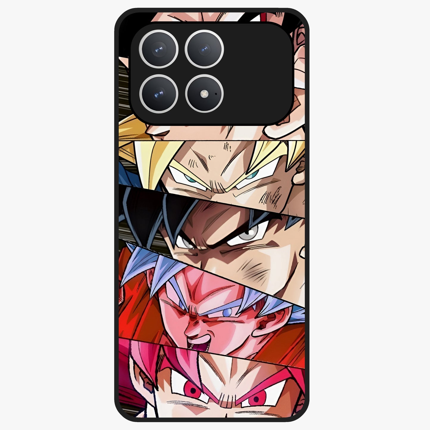 Anime Character Glass Case showing flat back view with vibrant anime artwork and glossy glass finish.