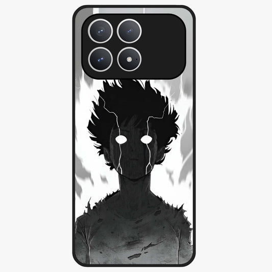 Awakened Inner Rage Glass Case showing flat back view with intense artistic artwork and glossy glass finish.
