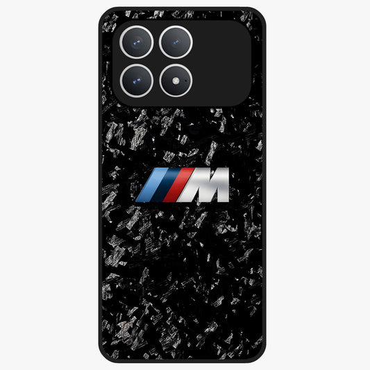 Carbon Speed Mark Glass Case showing flat back view with sporty carbon pattern artwork and glossy glass finish.
